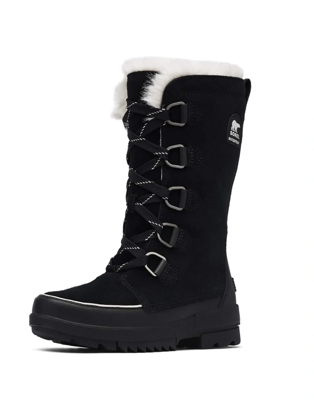 SOREL Tivoli IV Black Leather Waterproof Tall Boots